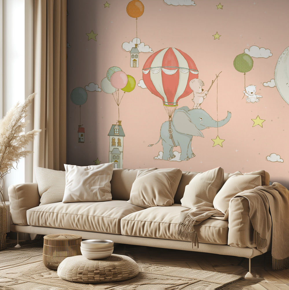 Sueño de elefante_Peachy | Papel Pintado Fotográfico