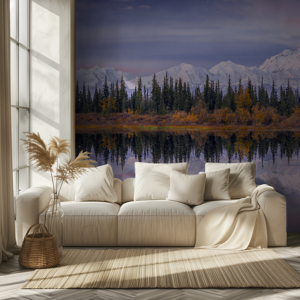 Reflexión sobre Denali | Papel Pintado Fotográfico