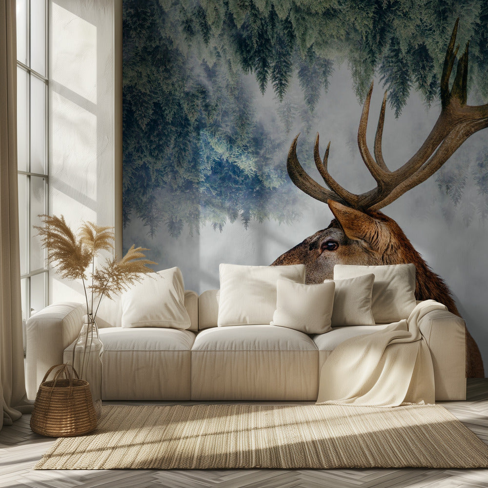 Le Cerf et les bois | Papier Peint Photo