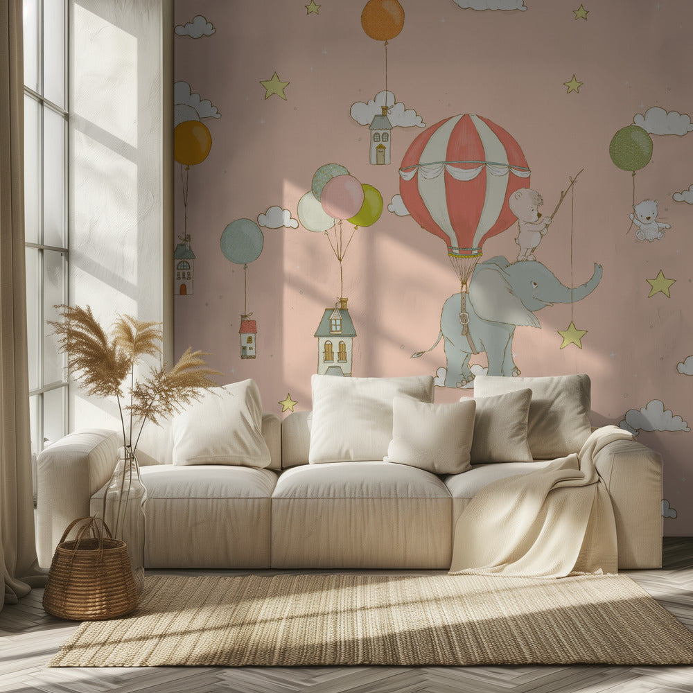 Sueño de elefante_Peachy | Papel Pintado Fotográfico
