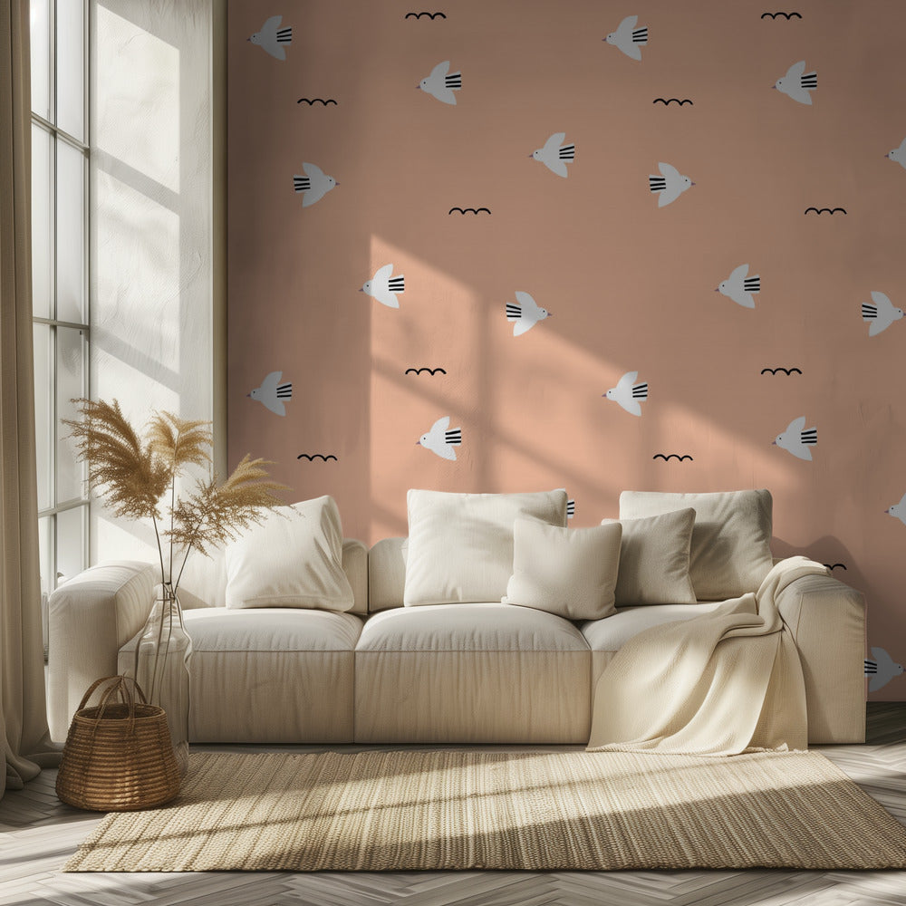 Pájaros (diseño de patrón) | Papel Pintado Fotográfico
