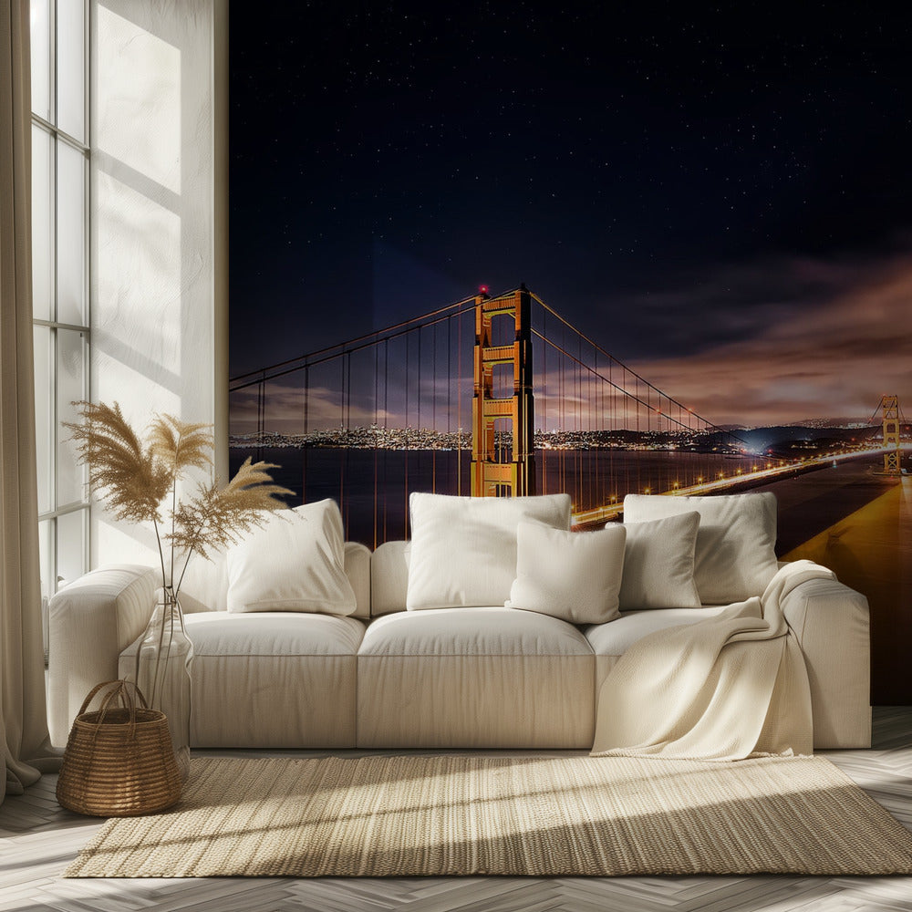 Dal Golden Gate alle stelle | Carta da Parati Fotografica