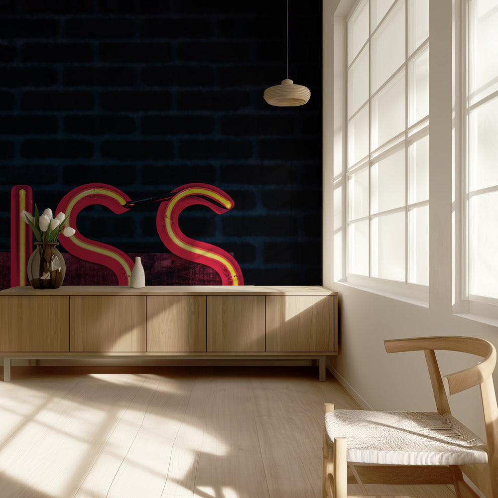 Kys i neon | Fototapeter