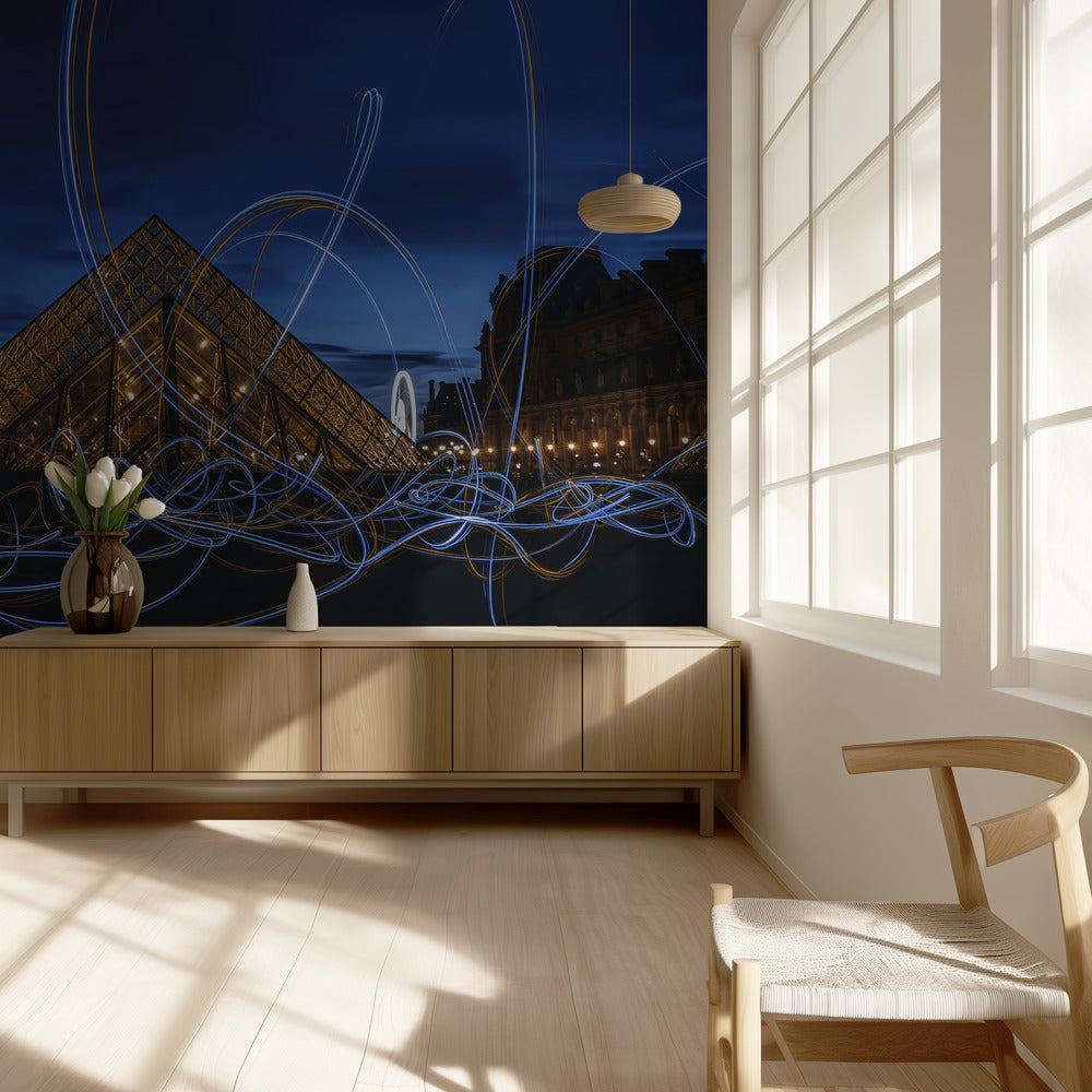 Pintura luminosa en el Museo del Louvre | Papel Pintado Fotográfico