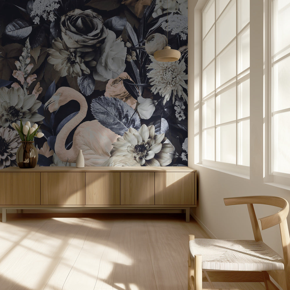 Flamingoträdgård nr 4 | Fototapet