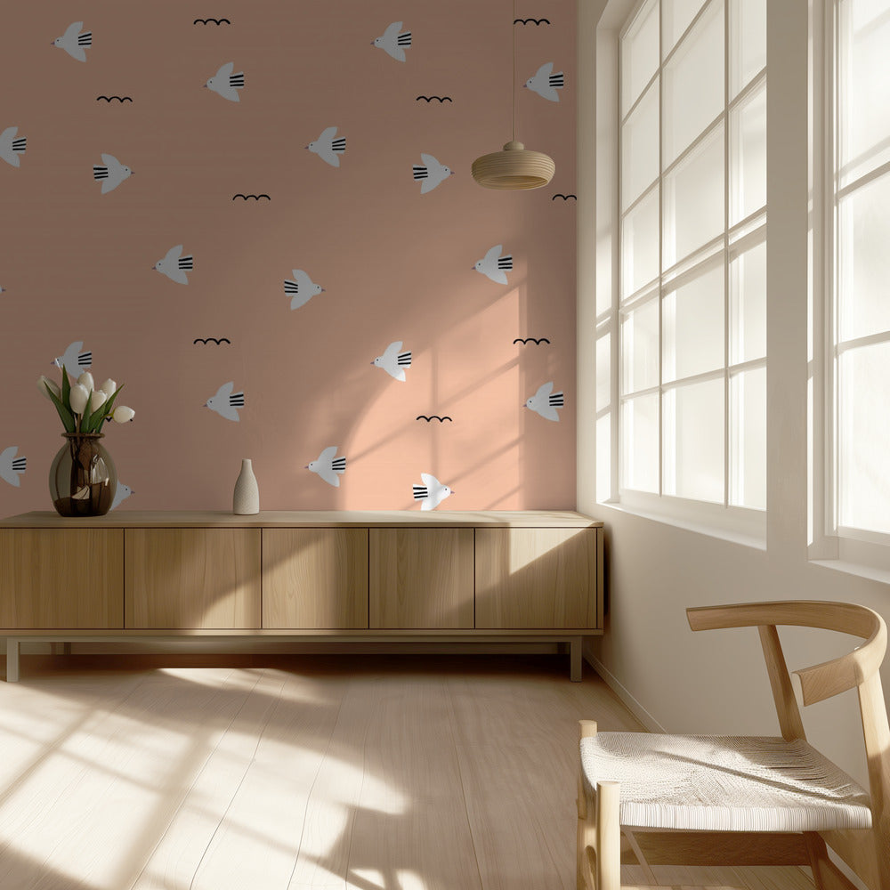 Pájaros (diseño de patrón) | Papel Pintado Fotográfico