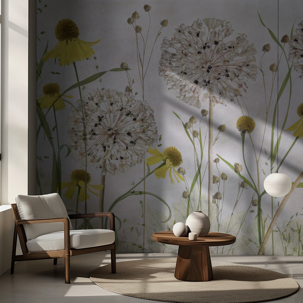 Alliums et héléniums | Papier Peint Photo