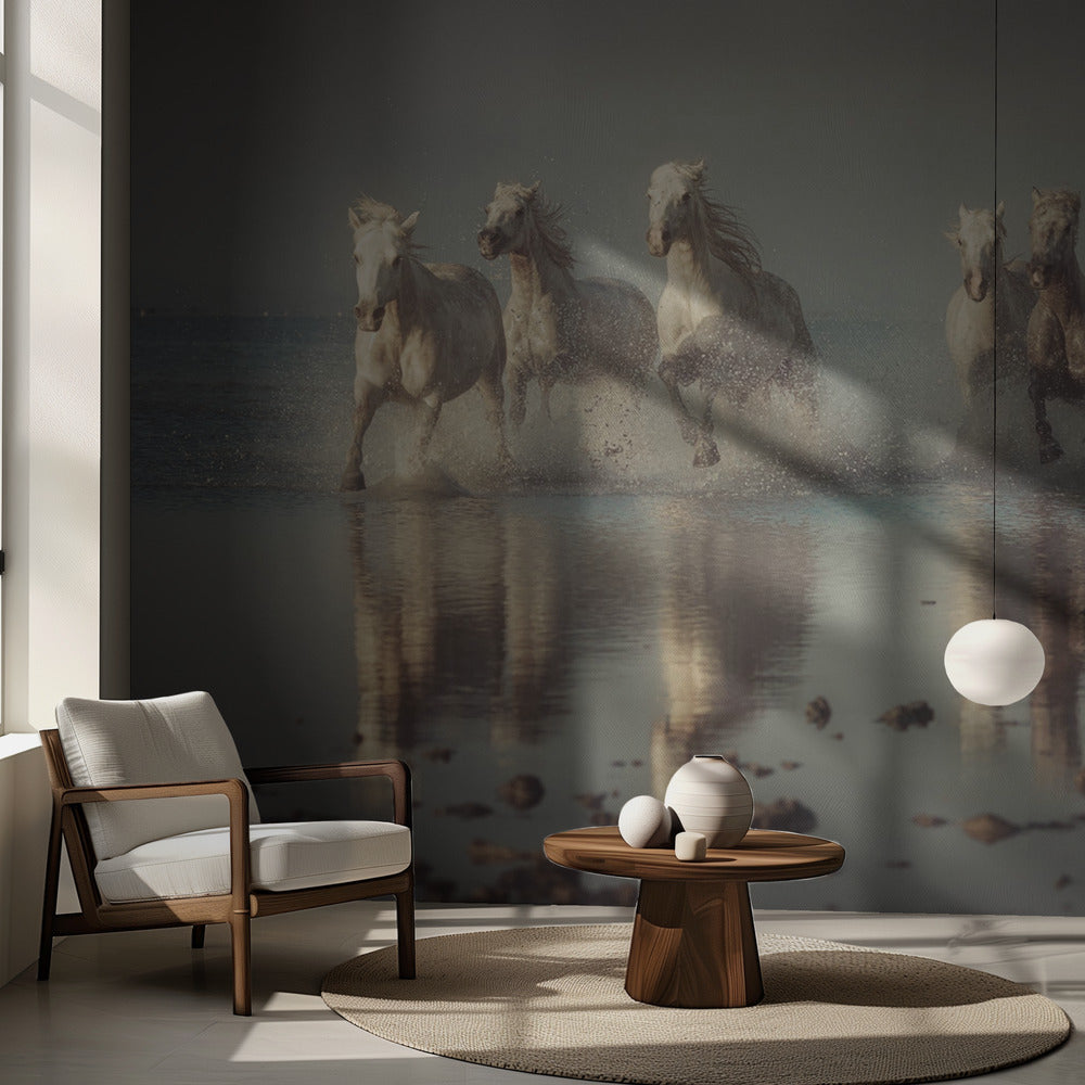 Konie Camargue | Fototapeta