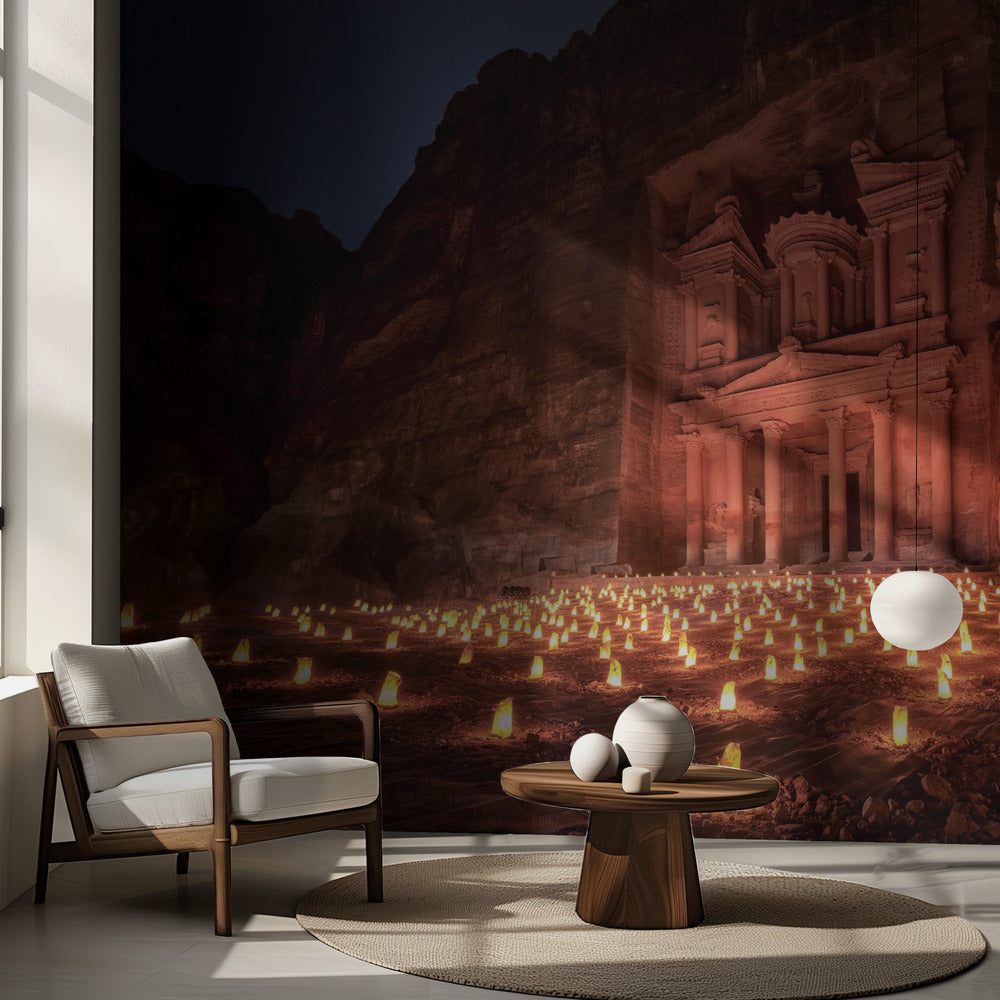 Petra de noche | Papel Pintado Fotográfico