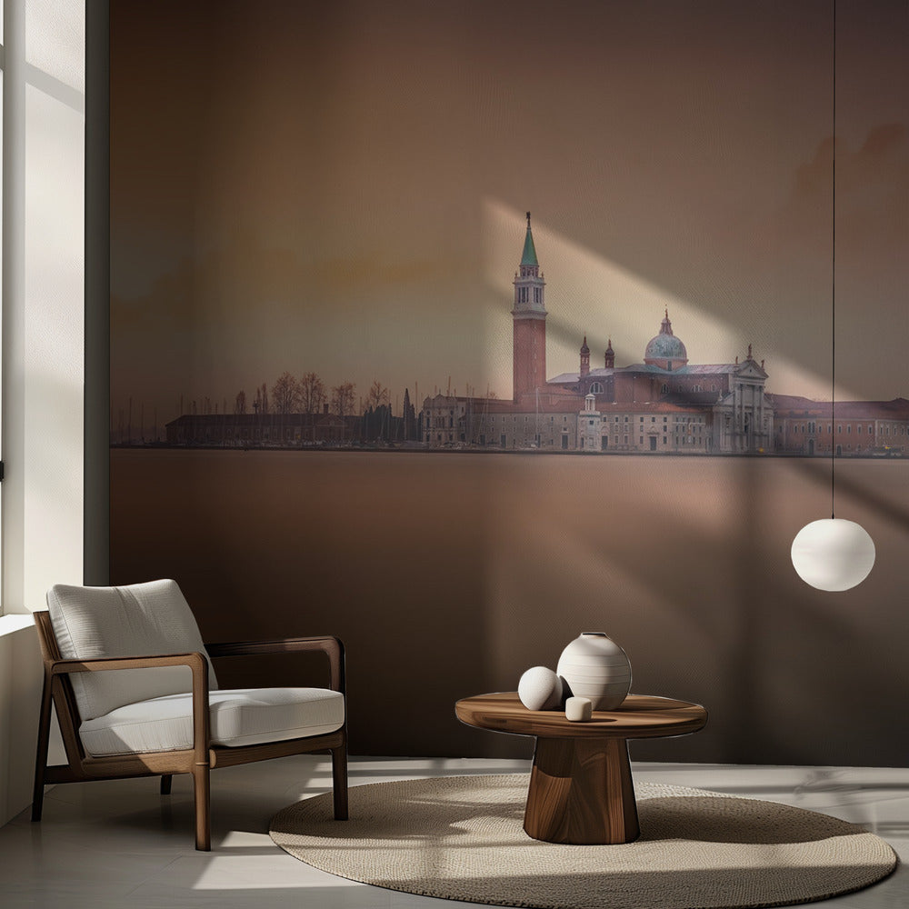 Amanecer rosado en Venecia | Papel Pintado Fotográfico