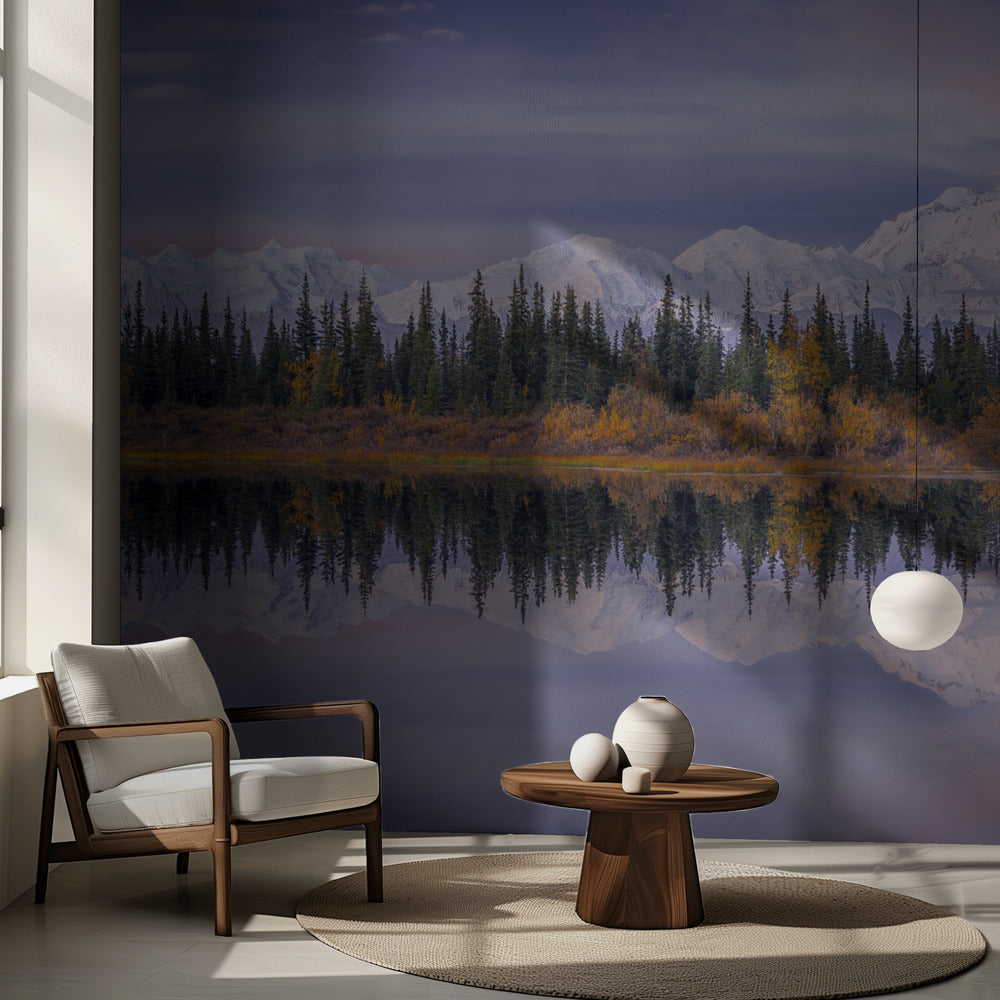 Reflexión sobre Denali | Papel Pintado Fotográfico