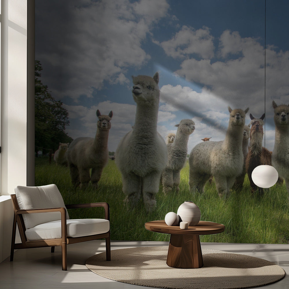 Mandate gli alpaca! | Carta da Parati Fotografica
