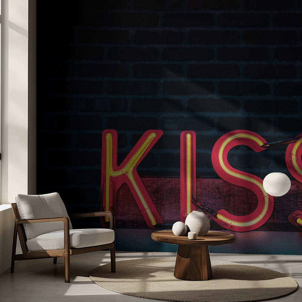 Kys i neon | Fototapeter