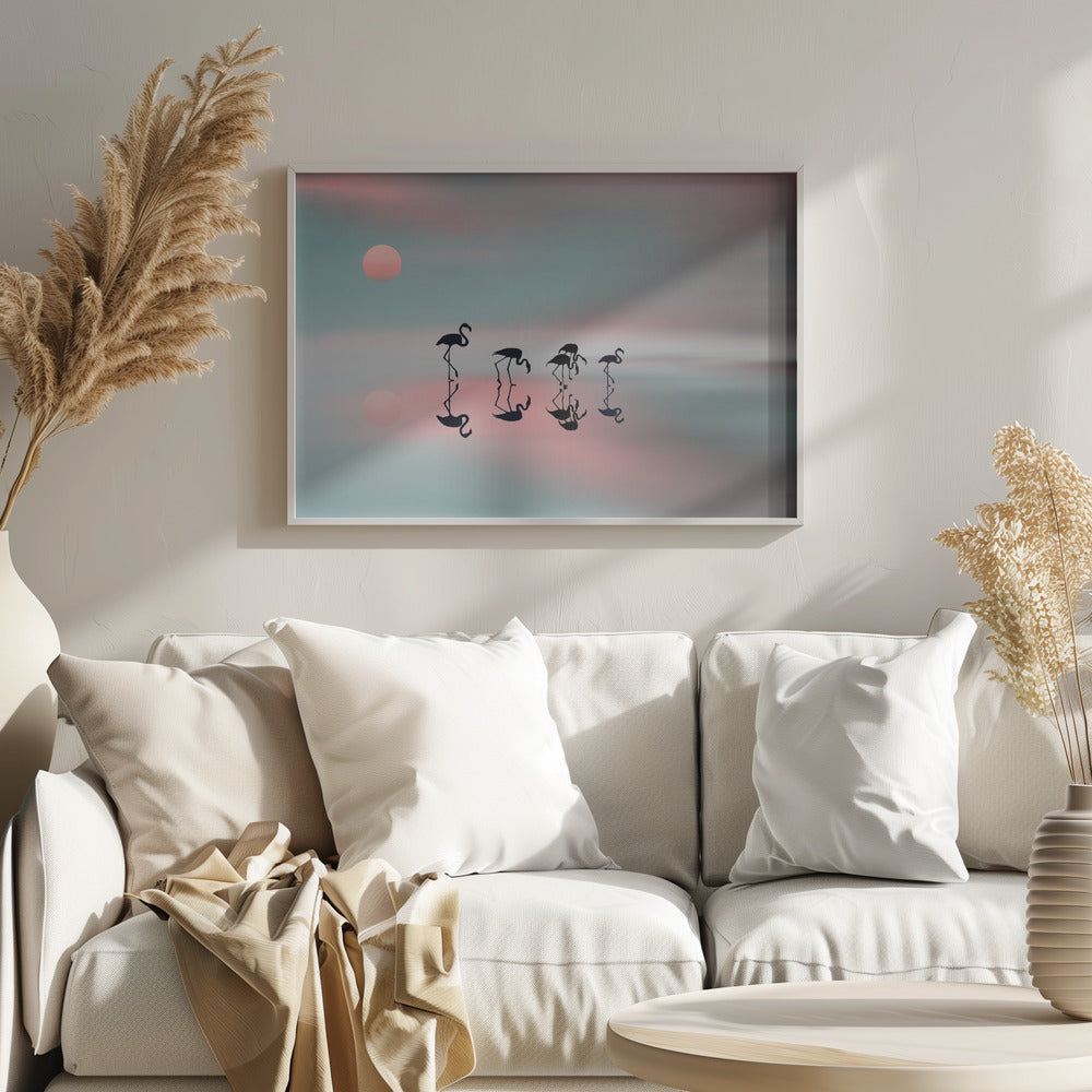 Familjen flamingos. | Poster