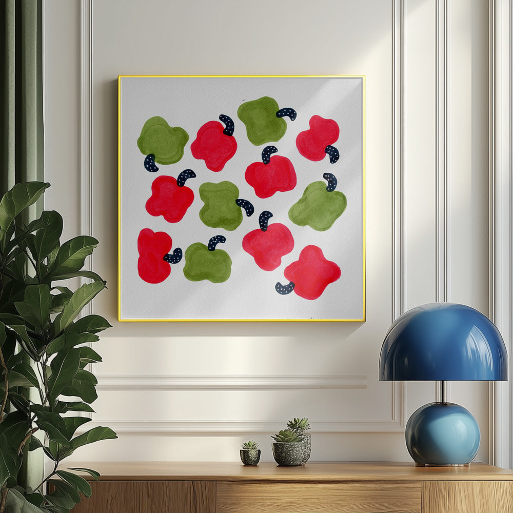 Poivrons verts et rouges | Posters - Affiche Artistique