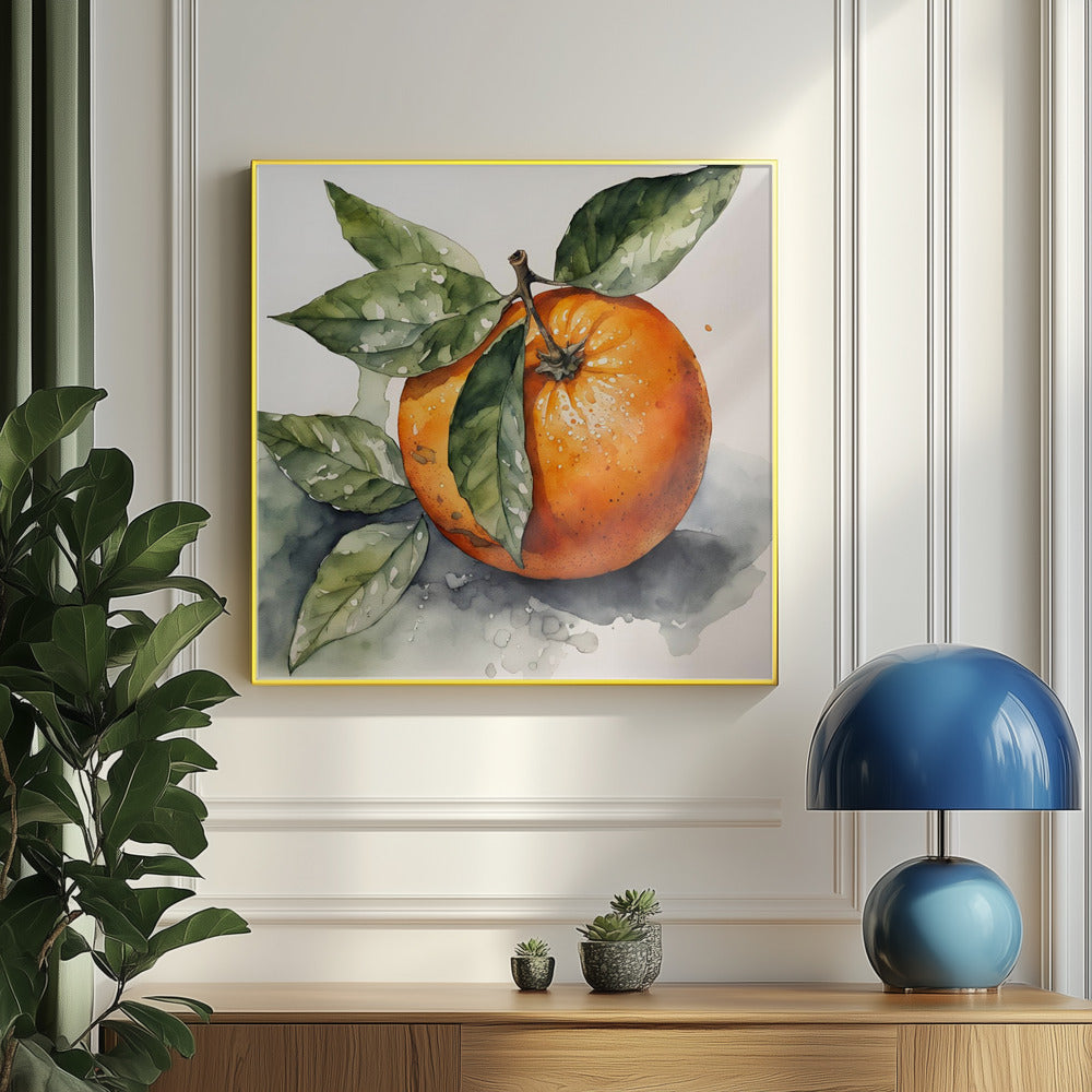 Orange, Akvarell, Bläck | Poster
