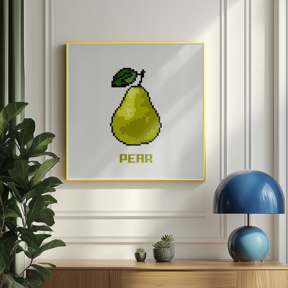 Pixel Fruit - Pear | Poster