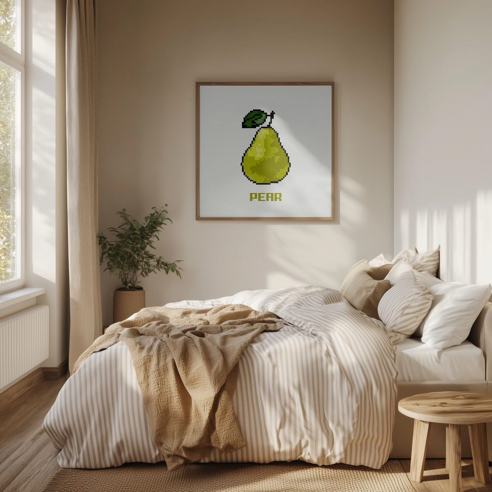 Pixel Fruit - Pear | Poster