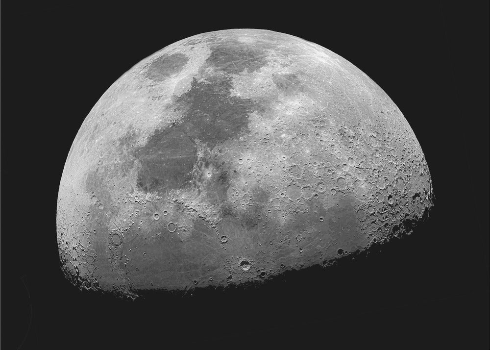 Oh, guarda la luna, splende lassù | Stampe su Tela