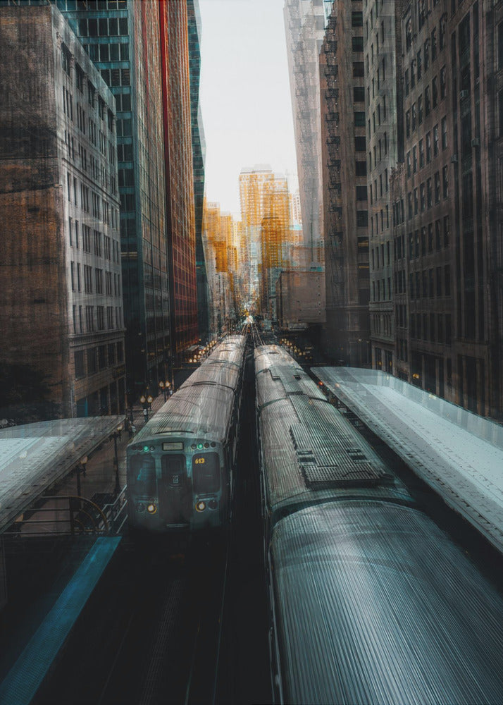 La gare de Chicago | Tableaux sur Toile