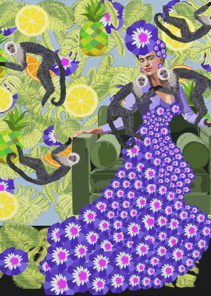 Frida in the Garden | Canvas
