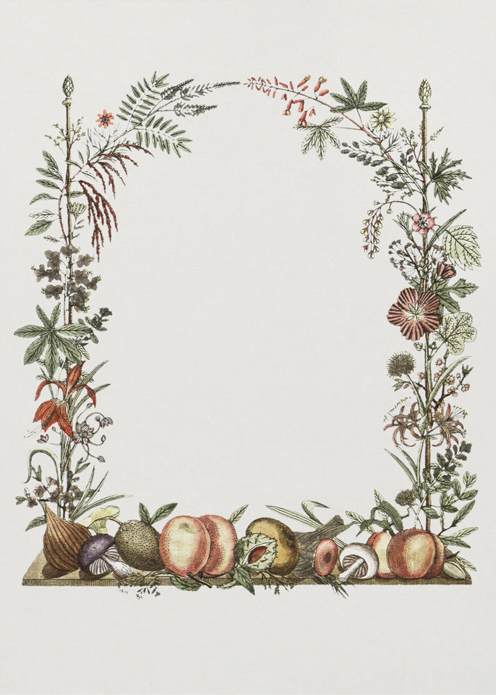 Cadre botanique dessiné à la main | Tableaux sur Toile