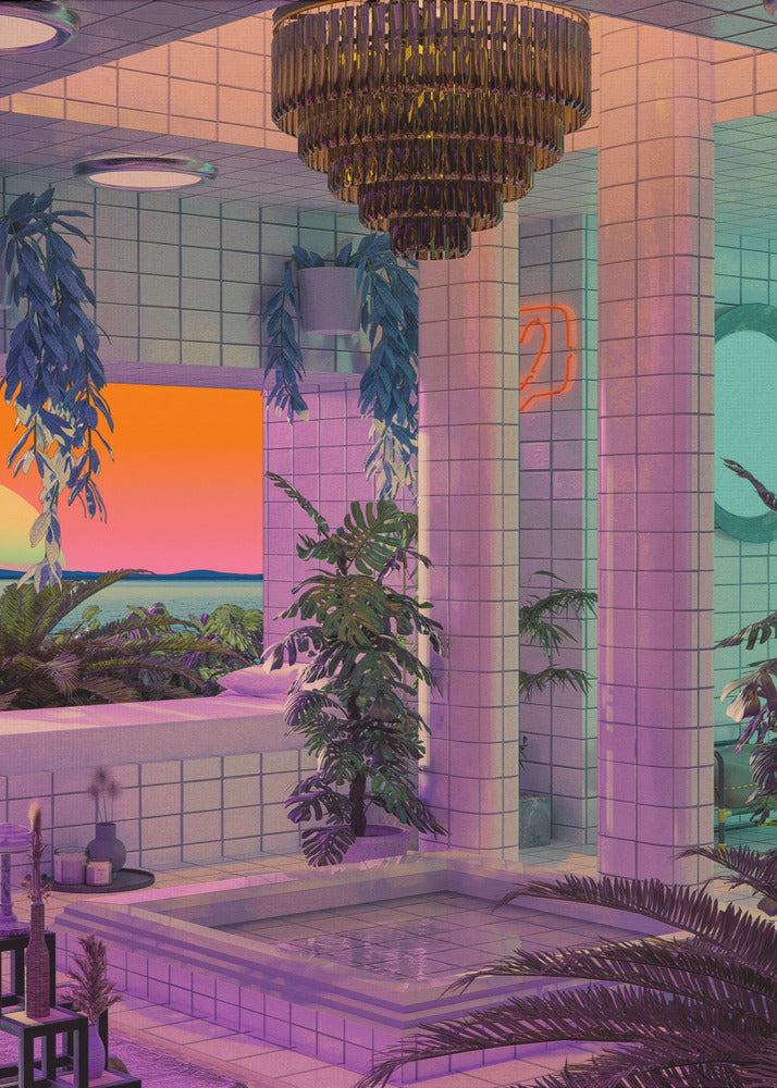 Piscina de ondas de vapor | Impresiones en Lienzo