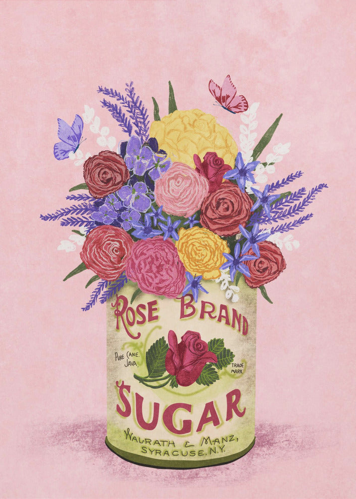 Flowers In a vintage Can | Canvas