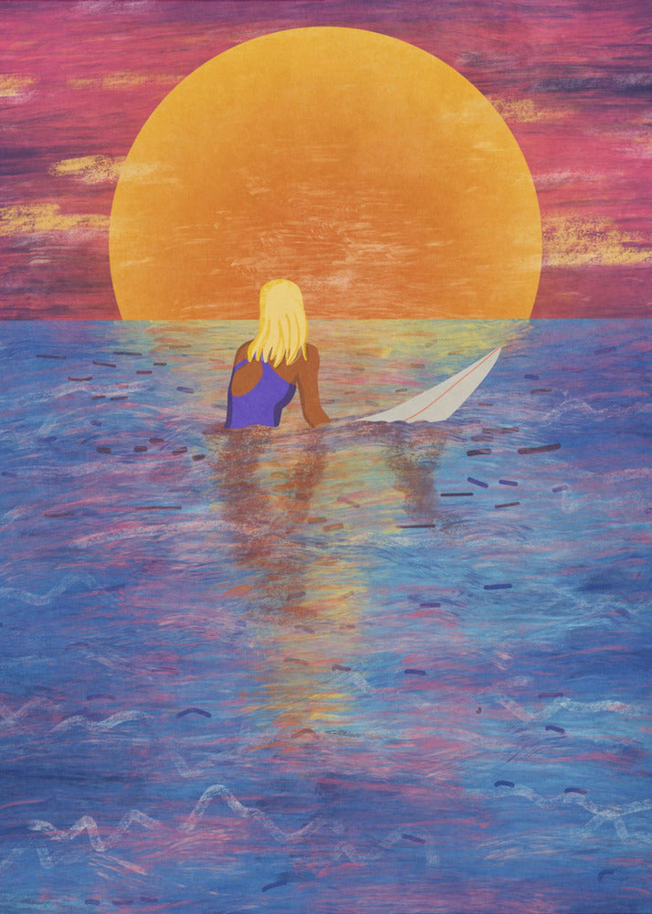 Fille surfeuse | Tableaux sur Toile