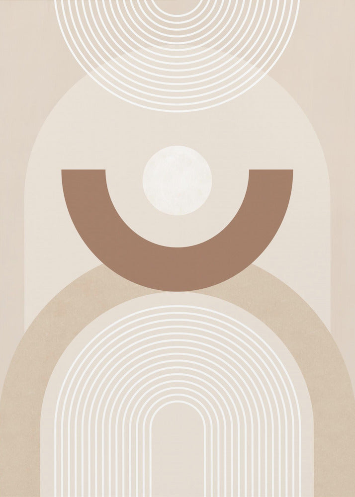 Beige Mid Century Poster | Canvas