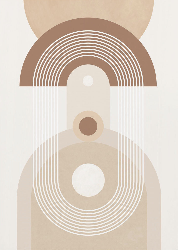 Beige Mid Century Posters - Affiche Artistique | Tableaux sur Toile