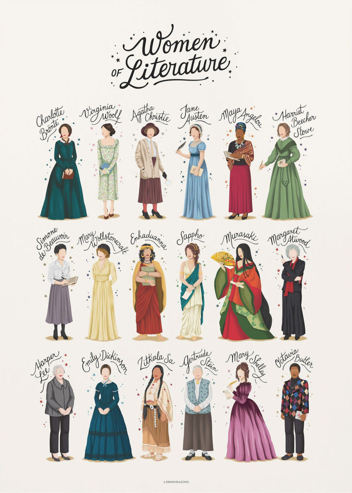 Donne della letteratura | Stampe su Tela