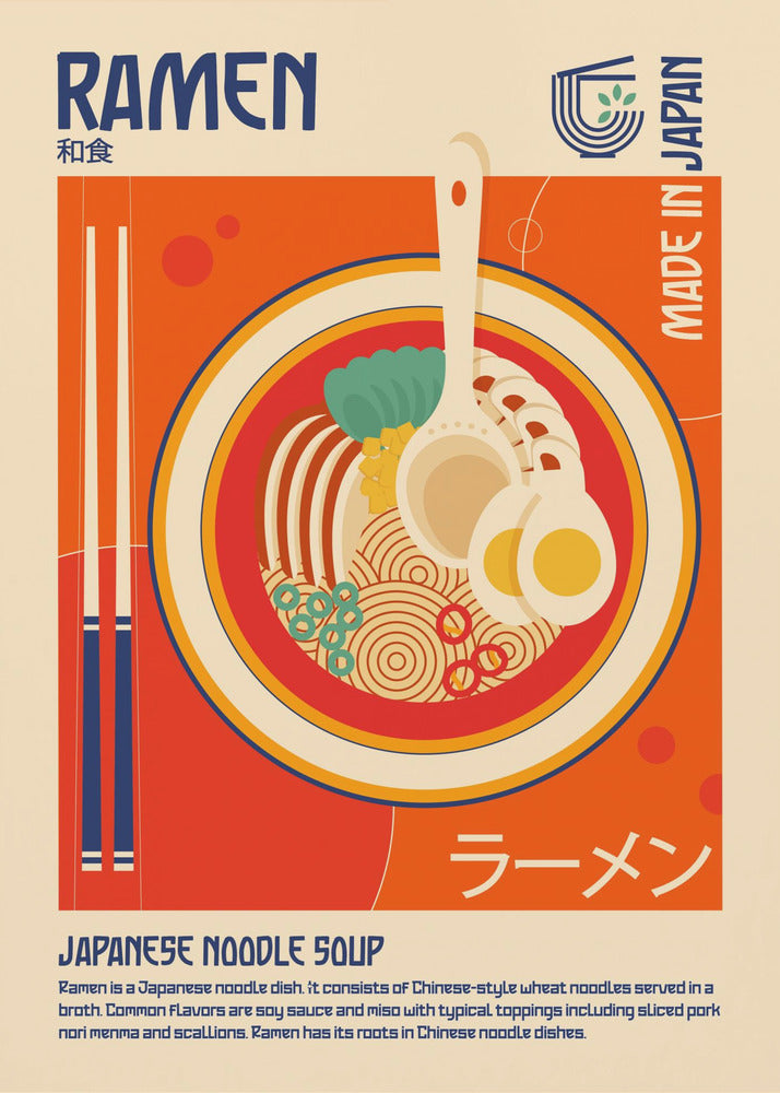 Ramen Japanischer Essensdruck | Leinwand-Bilder