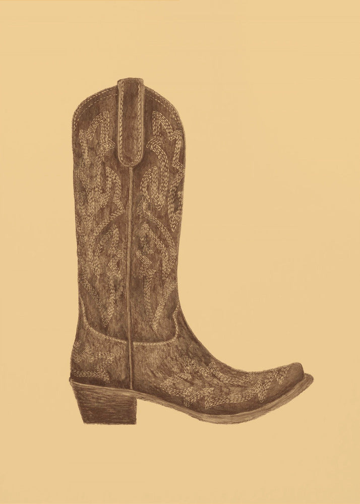 Bruine cowgirllaars | Canvasprints