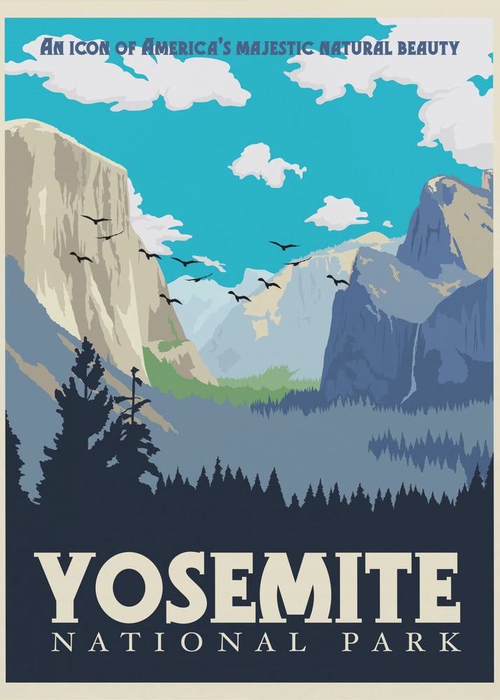 Rejsetryk fra Yosemite Nationalpark | Lærredsbilleder