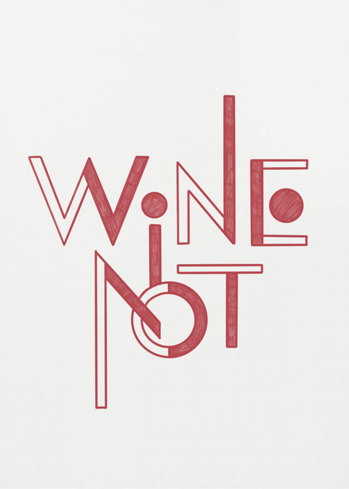 Vin Inte handritad text och citat | Poster