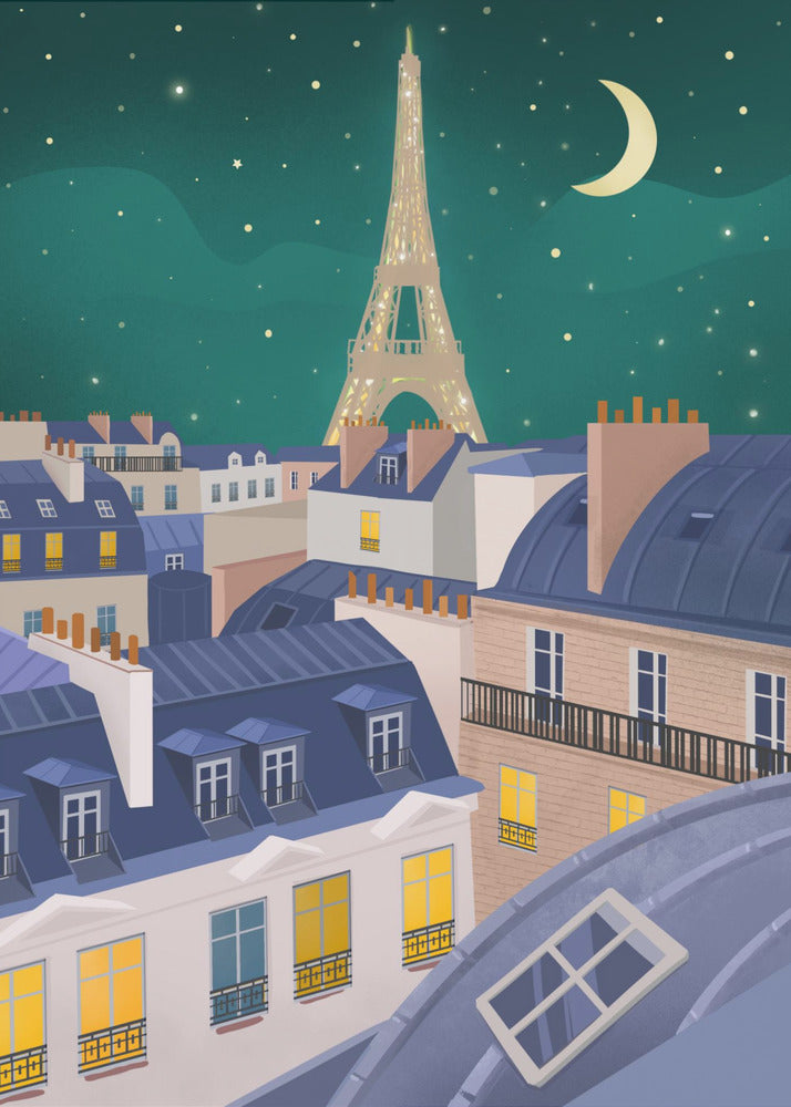 Parigi di notte | Stampe su Tela