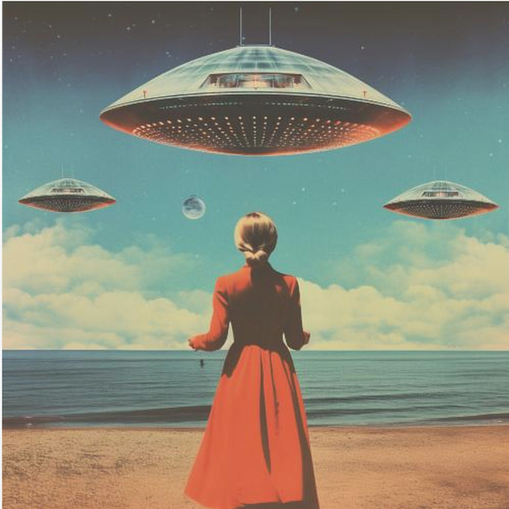 UFO-taivaan kollaasitaide | Canvastaulut