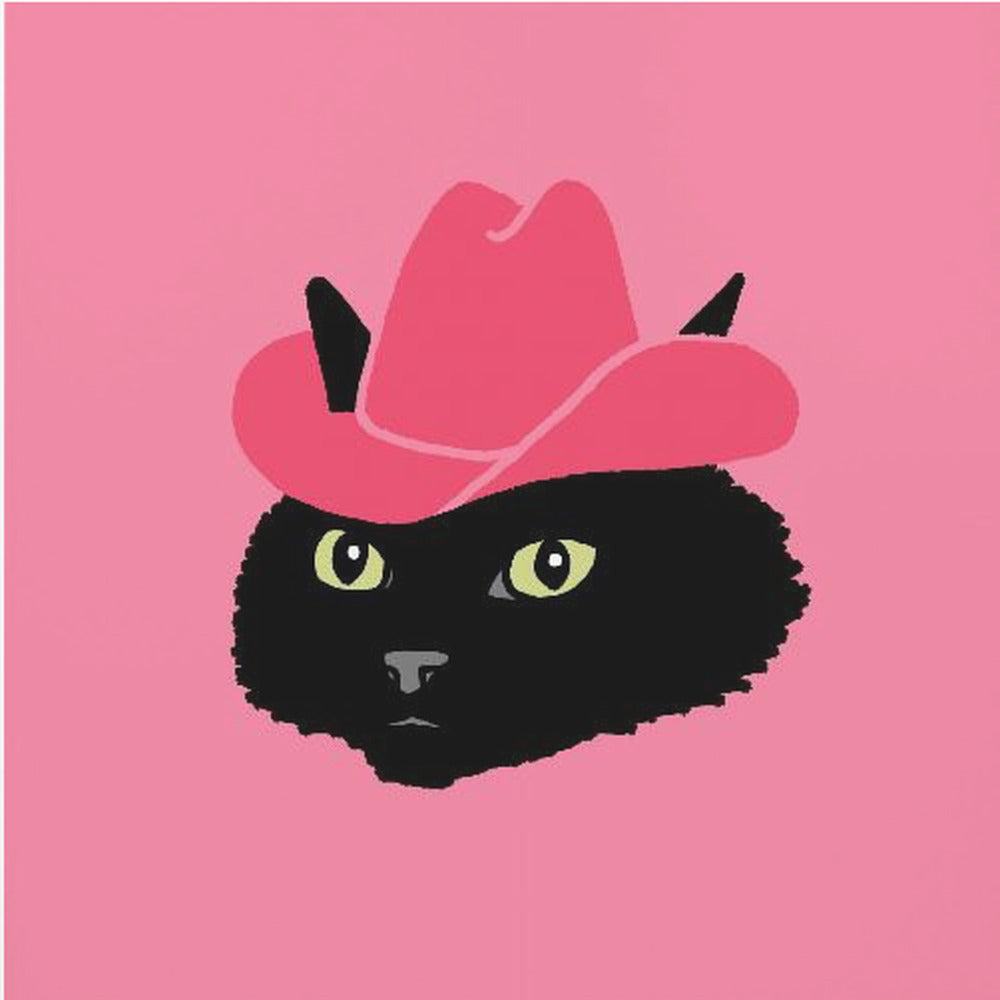 Marcy la simpatica gatta cowgirl | Stampe su Tela