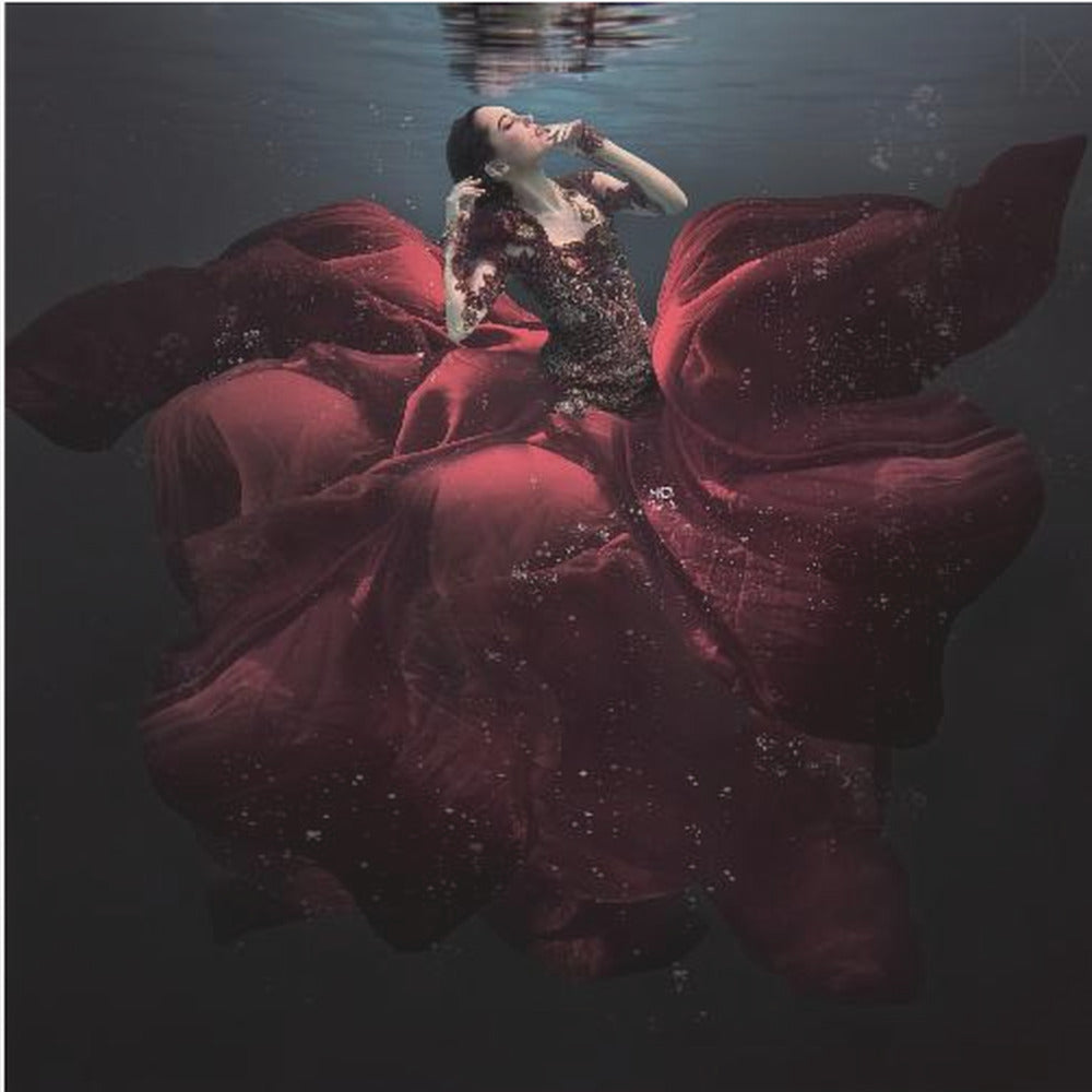 De dame in het rood | Canvasprints