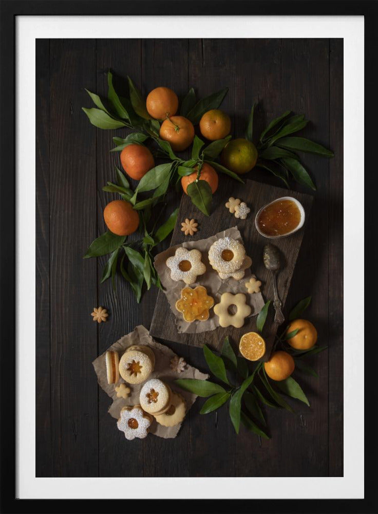 Biscuits Linzer à la mandarine | Posters - Affiche Artistique