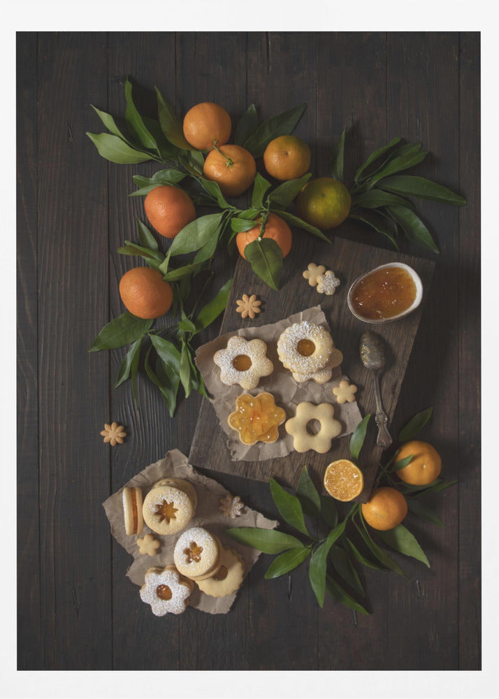 Biscuits Linzer à la mandarine | Posters - Affiche Artistique