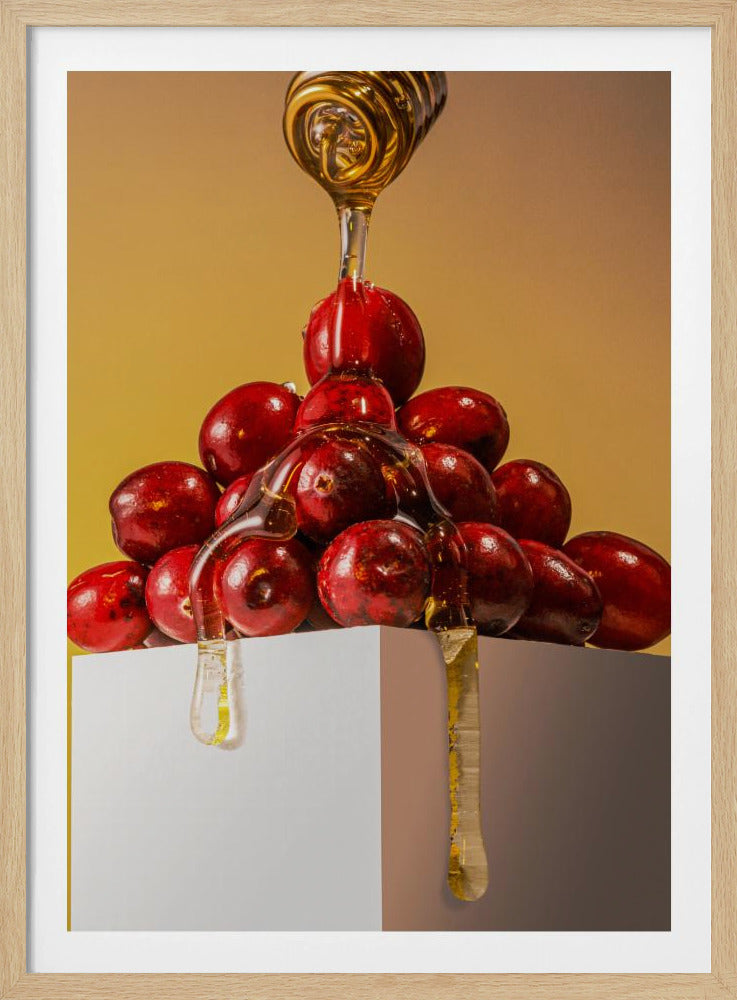 Mirtilli rossi con miele | Poster - Stampe d’Arte
