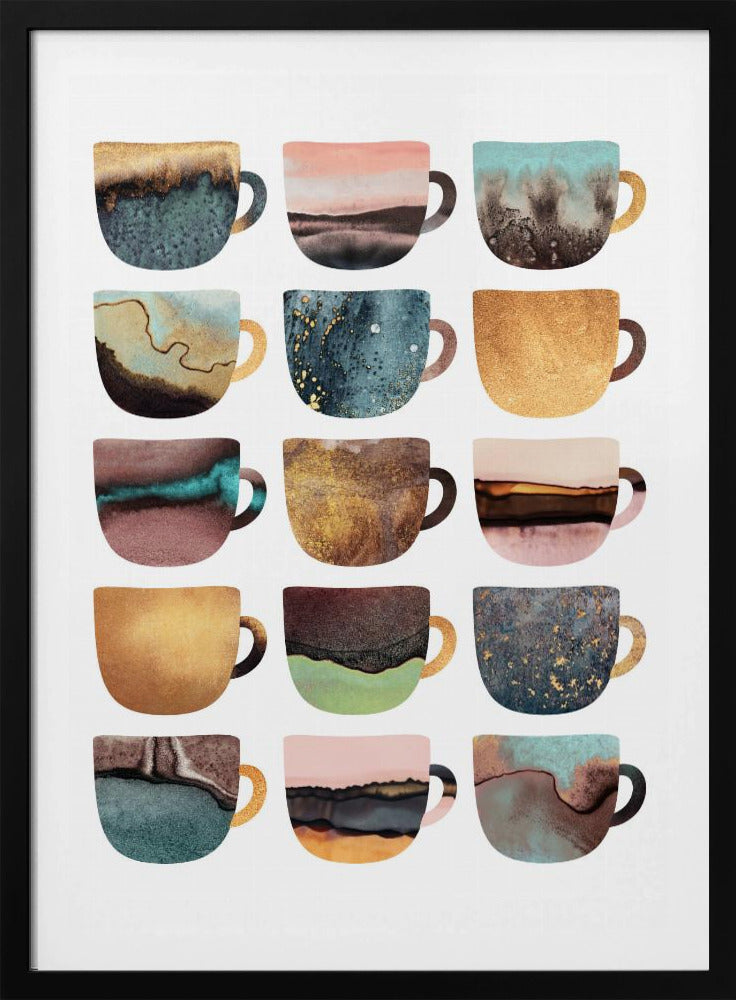Jordnära kaffekoppar | Poster