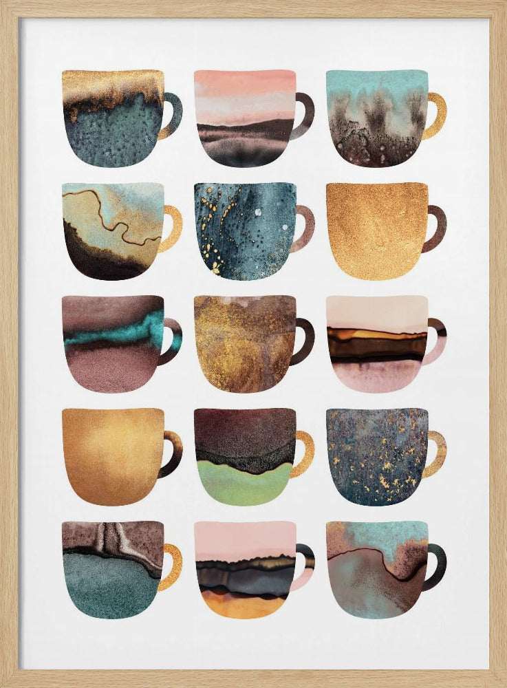 Jordnära kaffekoppar | Poster