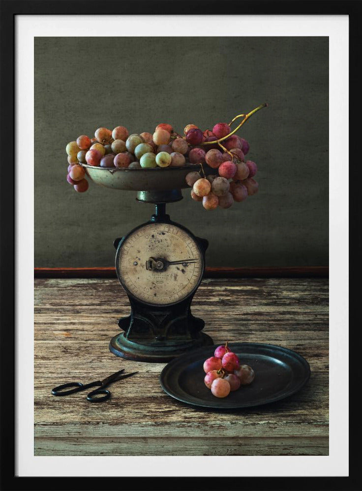 Nature morte aux raisins sur une balance | Posters - Affiche Artistique