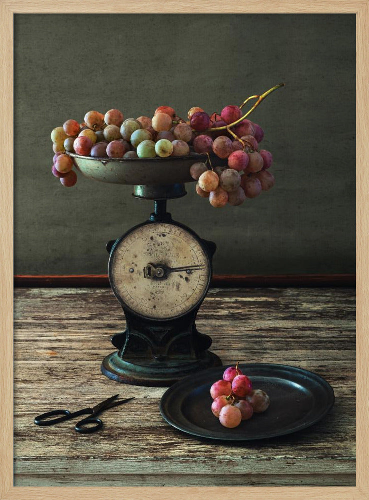 Nature morte aux raisins sur une balance | Posters - Affiche Artistique