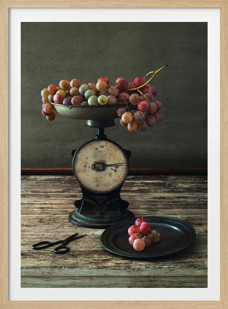 Nature morte aux raisins sur une balance | Posters - Affiche Artistique