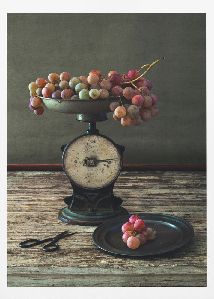 Nature morte aux raisins sur une balance | Posters - Affiche Artistique