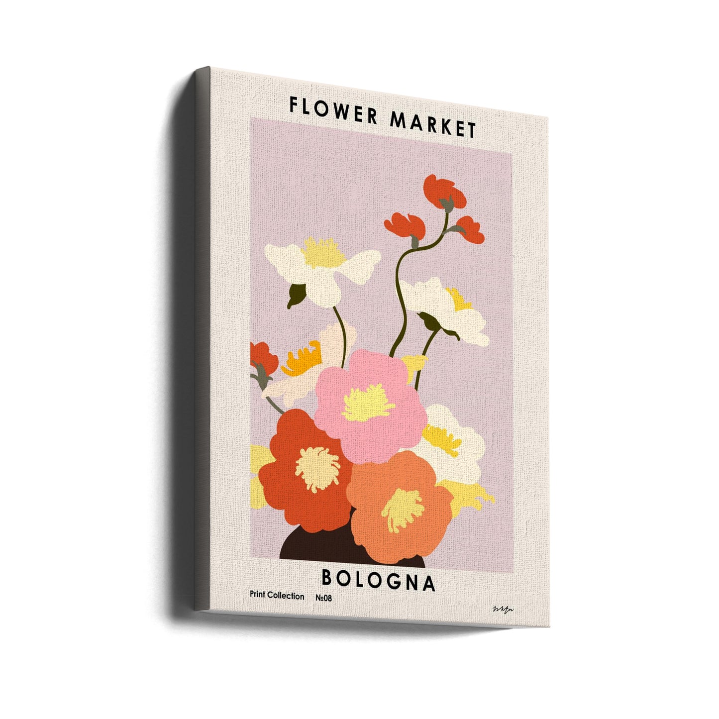 Blomstermarked. Bologna | Lærredsbilleder
